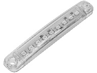 Фонарь габаритный 9-ти диодный LED (белый) 12-24V, L-100 мм (9629Б)